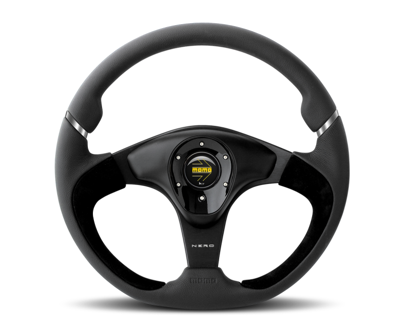 Momo Nero Steering Wheel 350 mm - Black Leather/Suede/Black Spokes NER35BK0B