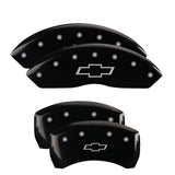 MGP 4 Caliper Covers Engraved Front & Rear Bowtie Black finish silver ch