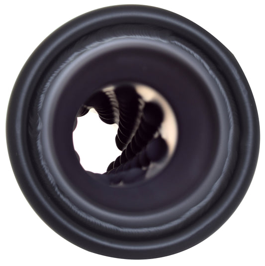 Gibson Rolled Edge Angle-Cut Muffler Quiet Tip - 4in OD/2.25in Inlet/12in Length - Black Ceramic - eliteracefab.com
