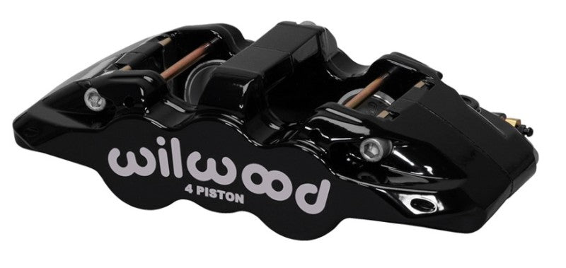 Wilwood Caliper-Aero4-R/H - Black 1.62/1.38in Pistons 1.25in Disc Wilwood
