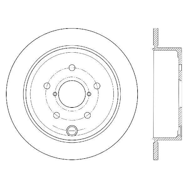 CENTRIC 2015 SUBARU WRX PERFORMANCE REAR BLANK PERFORMANCE ROTOR (ONE ROTOR), 120.47032 - eliteracefab.com