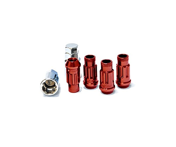 WHEEL MATE MUTEKI SR48 OPEN END LOCKING LUG NUT SET OF 4 – RED 12×1.50 48MM Wheel Mate