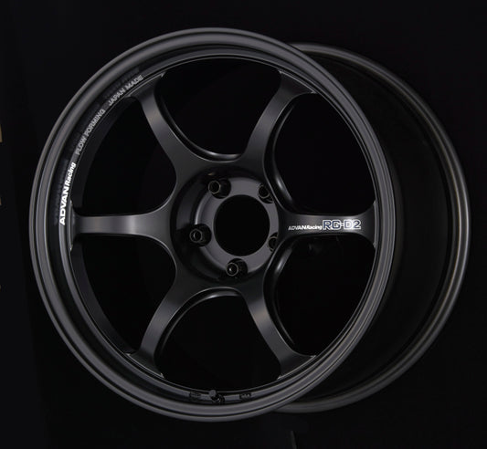 ADVAN Racing RG-D2 17x7.5 +38 4x100 Wheel - Semi Gloss Black - YAT7F38ASB