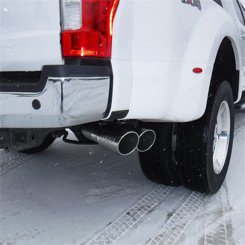 MBRP 17-19 Ford F-250/350/450 6.7L 4in Filter Back Single Side Dual Exit T409 Exhaust System - eliteracefab.com