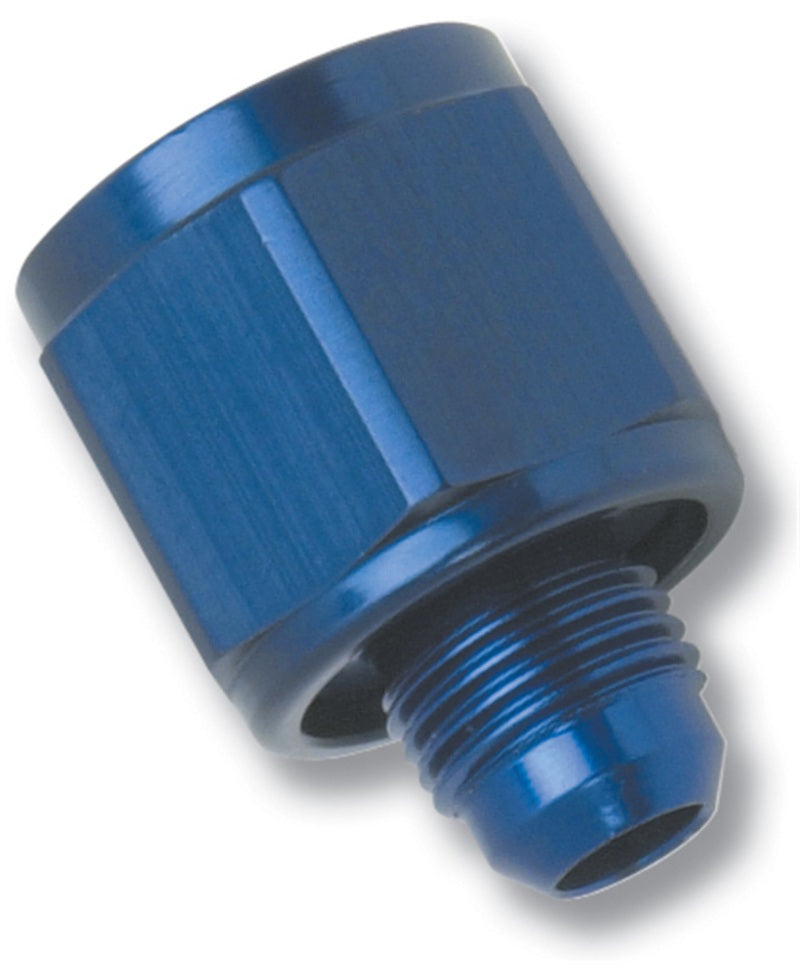 Russell Performance -8 AN Female to -6 AN to Male B-Nut Reducer (Blue) - eliteracefab.com