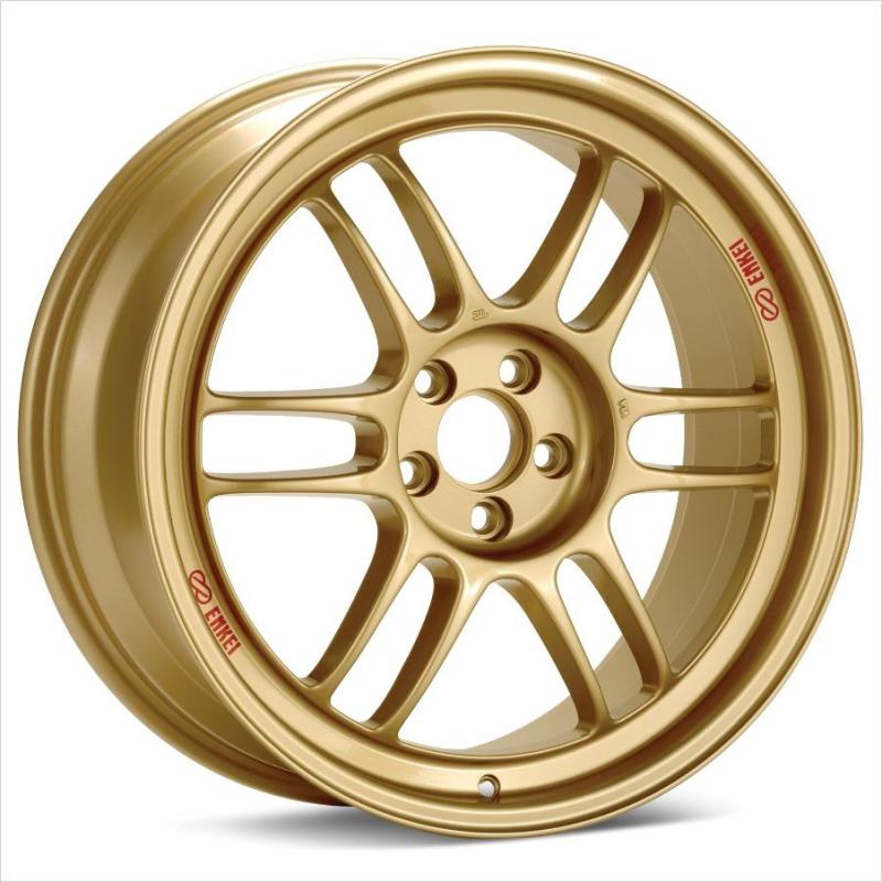 Enkei RPF1 18x9.5 5x114.3 38mm Offset 73mm Bore Gold Wheel *Special Order Minimum Order of 40* - eliteracefab.com