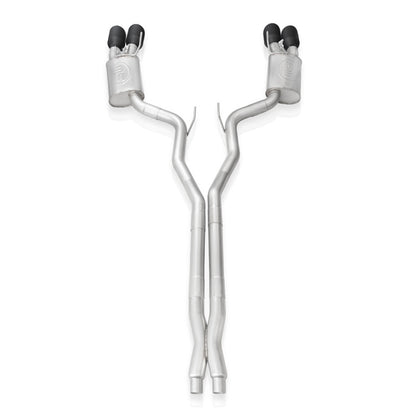 Stainless Works 2020 Ford GT500 Legend Catback X-Pipe Exhaust Factory Connect - Black Tips Stainless Works