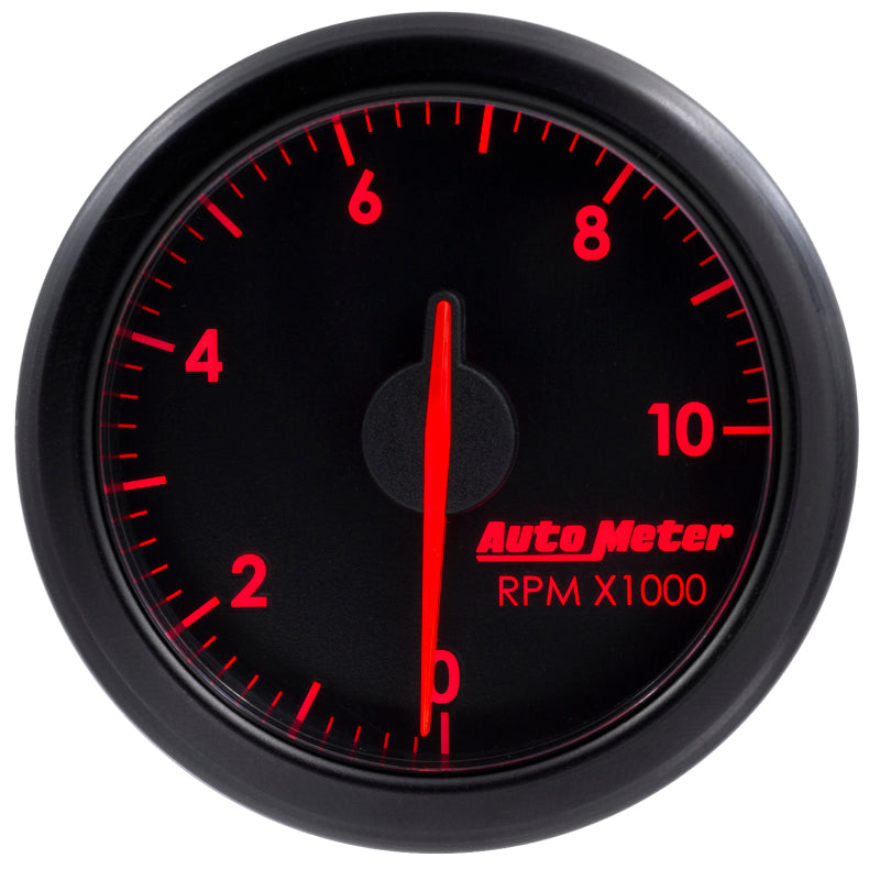 Autometer Airdrive 2-1/6in Tachometer Gauge 0-10K RMP - Black 9197-T