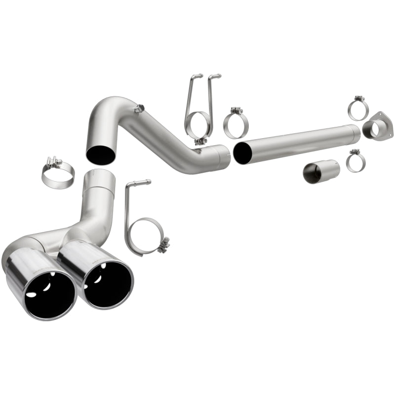 MagnaFlow 08-17 Ford F-250/F-350/F-450 4.6L/6.7 DPF-Back SS 4in Dual Single Passenger Side Rear Exit - eliteracefab.com