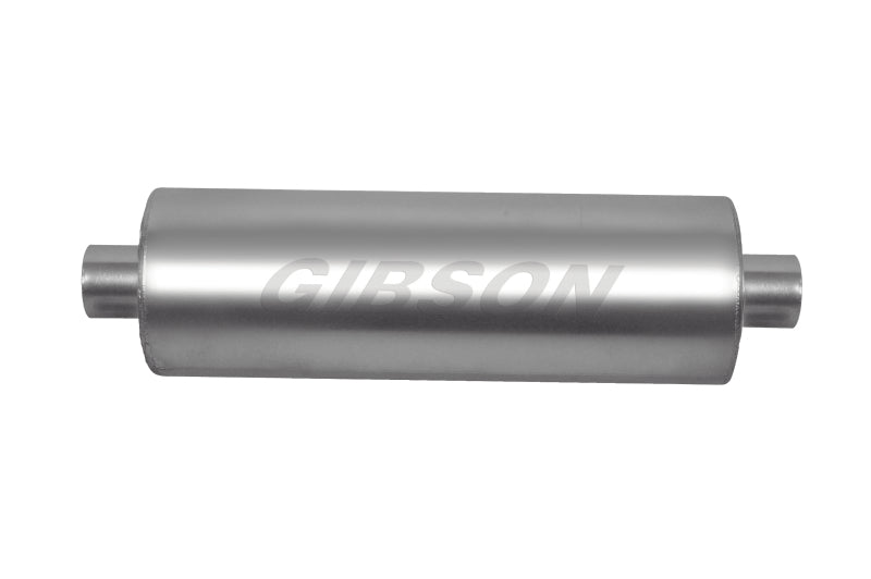 Gibson MWA Superflow Center/Center Round Muffler - 5x10in/3in Inlet/3in Outlet - Stainless - eliteracefab.com