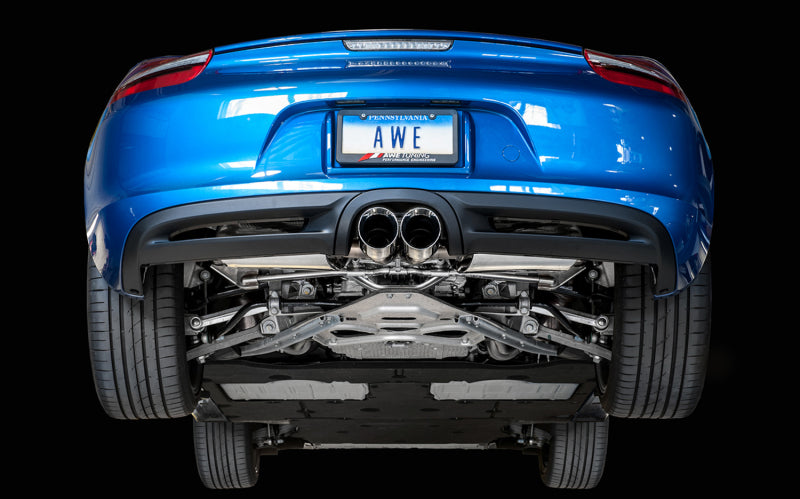 AWE Tuning Porsche 981 Performance Exhaust System - w/Diamond Black Tips AWE Tuning