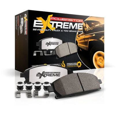 Power Stop 04-08 Chevrolet Colorado Front Z36 Truck & Tow Brake Pads w/Hardware - eliteracefab.com