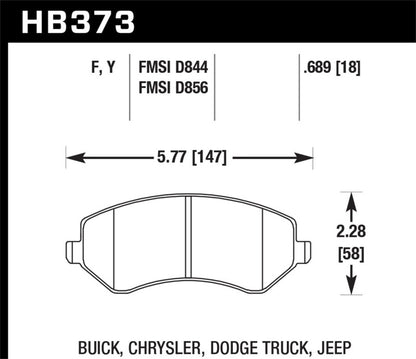 Hawk Performance HPS Brake Pads - HB373F.689 Hawk Performance