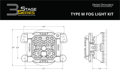 Diode Dynamics SS3 Sport Type M Kit ABL - Yellow SAE Fog Diode Dynamics