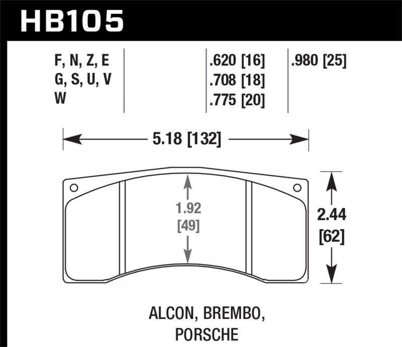 Hawk Performance DTC-30 Brake Pads - HB105W.620 Hawk Performance