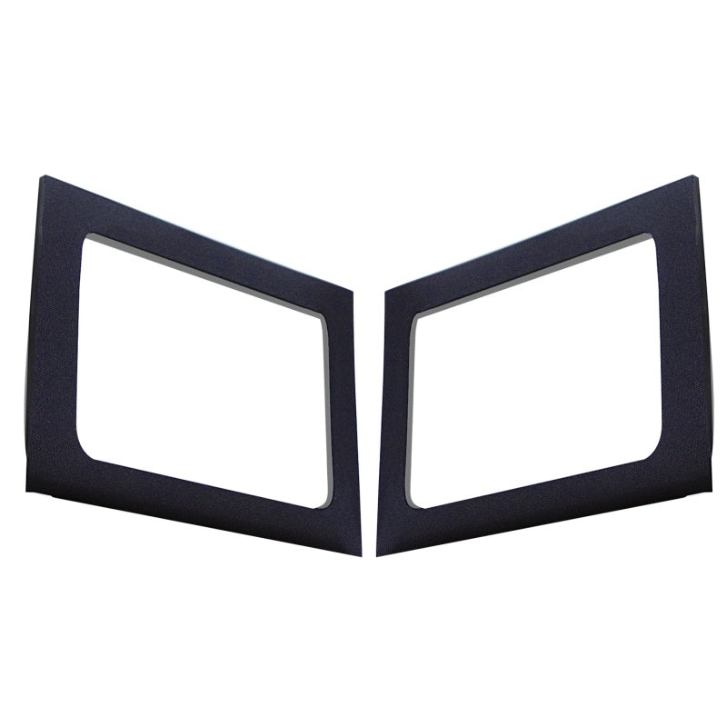 DEI 11-18 Jeep Wrangler JK 4-Door Boom Mat Rear Side Window Trim - 2 Piece - Black DEI