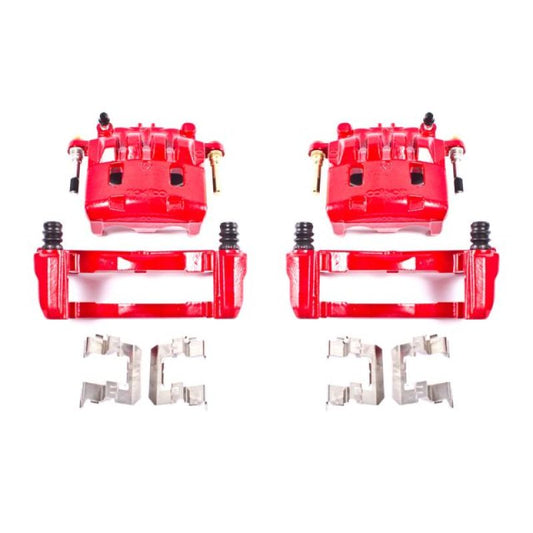 Power Stop 16-17 Subaru Crosstrek Front Red Calipers w/Brackets - Pair - eliteracefab.com
