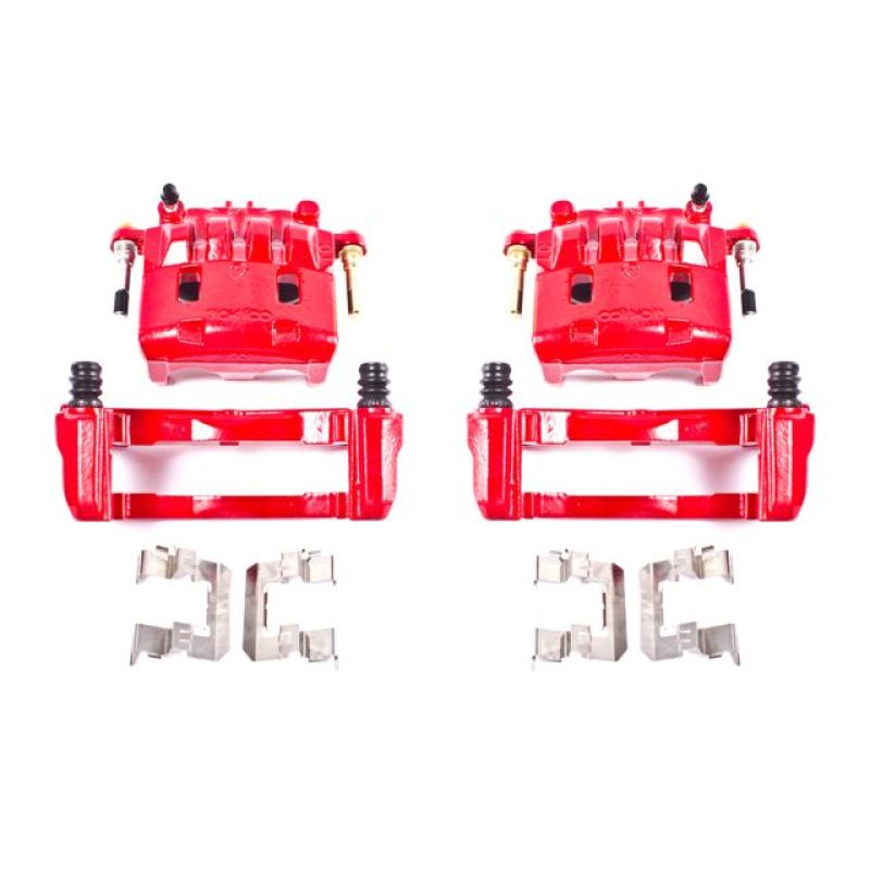 Power Stop 16-17 Subaru Crosstrek Front Red Calipers w/Brackets - Pair - eliteracefab.com