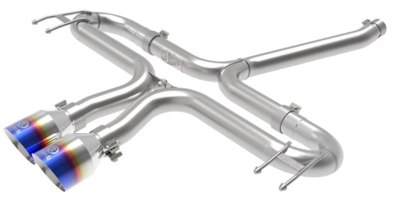 aFe Takeda 2-1/2in 304 SS Axle-Back Exhaust w/Blue Flame Tips 17-20 Honda Civic Sport L4-1.5L (t) - eliteracefab.com