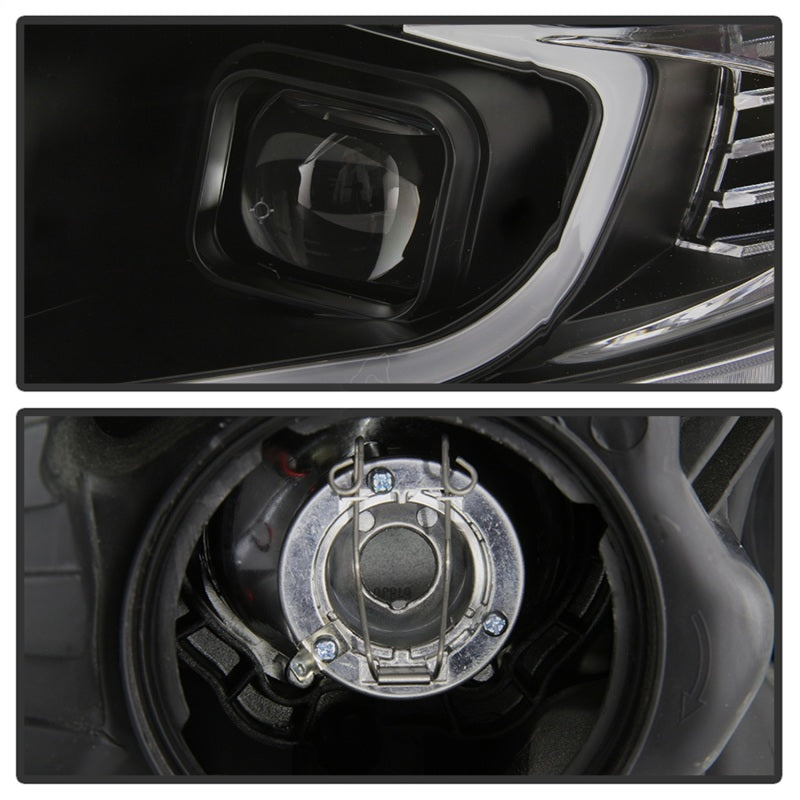 xTune 09-14 Acura Projector Headlights - Light Bar DRL - Black (PRO-JH-ATSX09-LB-BK) - eliteracefab.com