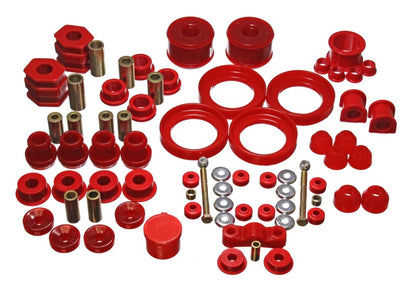 Energy Suspension 96-00 Honda Civic/CRX Red Hyper-Flex Master Bushing Set - eliteracefab.com