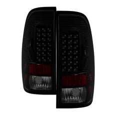 Xtune Ford F250/350/450/550 Super Duty 99-07 LED Tail Lights Black Smoke ALT-ON-FF15097-LED-BSM - eliteracefab.com