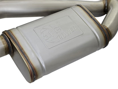 aFe MACHForce XP 3in 304 SS Axle-Back Exhaust Dual Exhaust (NPP) w/ Black Tips 16-17 Camaro SS V8 aFe