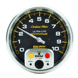 AutoMeter Gauge Tachometer 5in. 10K RPM In-Dash W/ Peak Memory Carbon Fiber