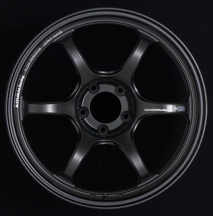 Advan YAT8L24WSB RG-D2 18x10.5 +24 5-120 Semi Gloss Black Wheel