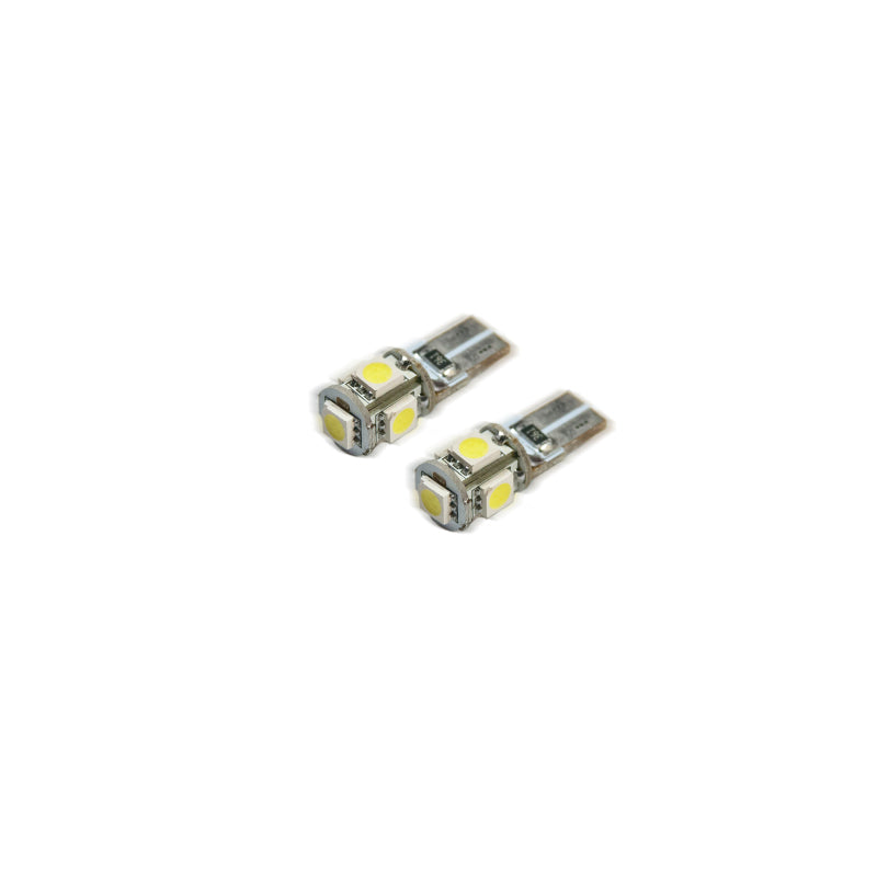 Oracle T10 5 LED 3 Chip SMD Bulbs (Pair) - Cool White - eliteracefab.com