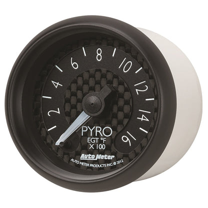 Autometer GT Series 52mm Full Sweep Electronic 0-1600 Deg F EGT/Pyrometer Gauge 8044