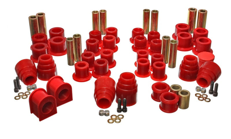 Energy Suspension 00-04 Ford Excursion 4WD Red Hyper-flex Master Bushing Set - eliteracefab.com