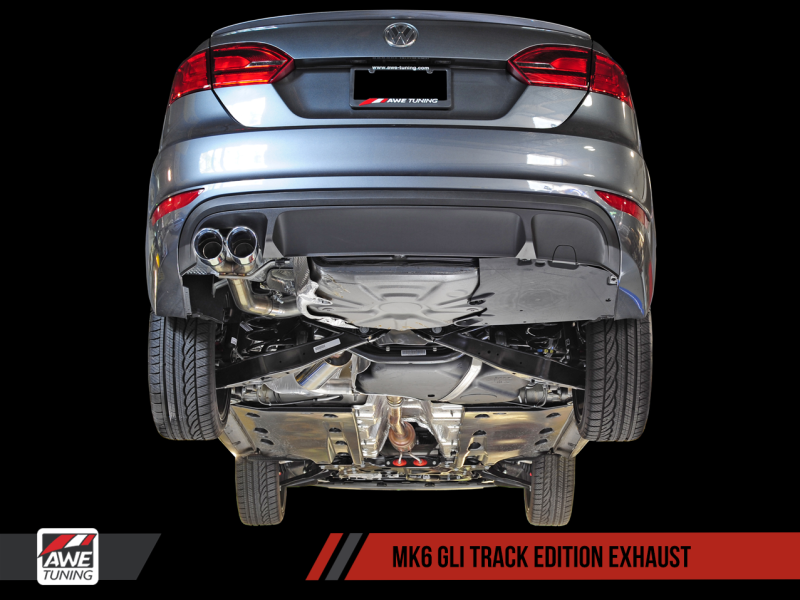 AWE Tuning Mk6 GLI 2.0T - Mk6 Jetta 1.8T Track Edition Exhaust - Diamond Black Tips - eliteracefab.com