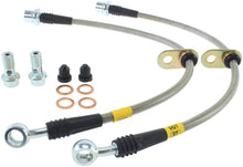 Load image into Gallery viewer, STOPTECH 00-05 TOYOTA MR2 SPYDER FRONT STAINLESS STEEL BRAKE LINES, 950.44012 - eliteracefab.com