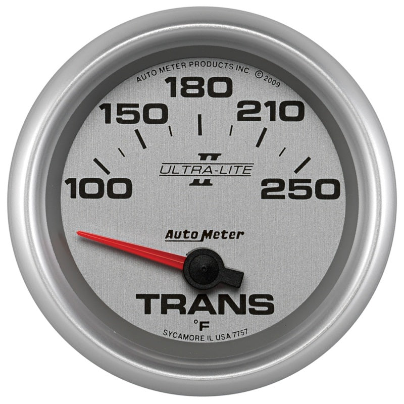 AutoMeter Gauge Transmission Temp 2-5/8in. 100-250 Deg. F Electric Ultra-Lite II 7757