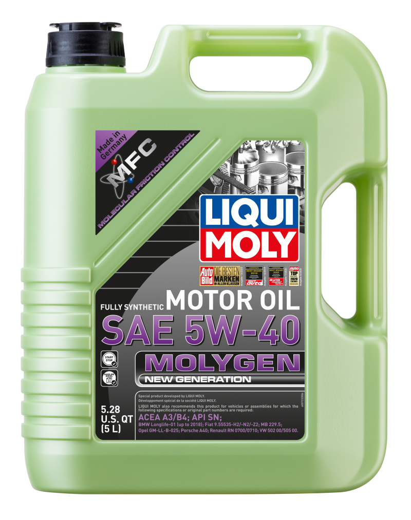 LIQUI MOLY 5L Molygen New Generation Motor Oil 5W40 LIQUI MOLY