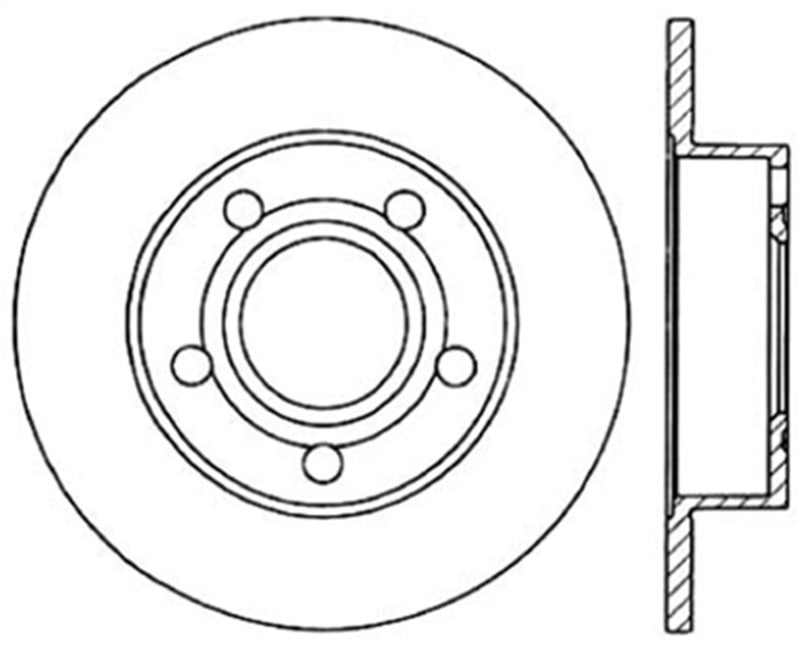 StopTech 96-01 Audi A4 Quattro / 12/98-05 VW Passat Left Rear Drilled Rotor Stoptech