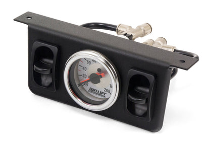 Air Lift Dual Needle Gauge With Two Paddle Switches- 200 PSI - eliteracefab.com