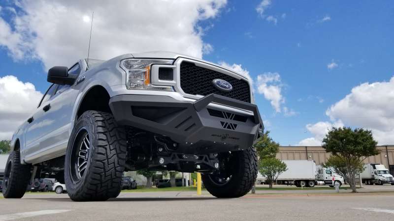 Road Armor 18-20 Ford F150 SPARTAN Front Bumper Bolt-On Pre-Runner Guard - Tex Blk Road Armor