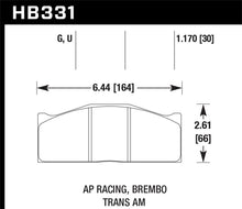 Load image into Gallery viewer, Hawk Performance DTC-80 Brake Pads - HB331Q1.17