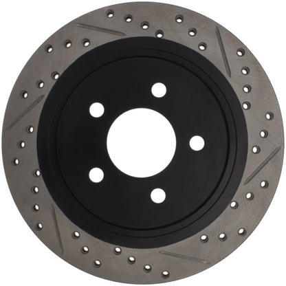 STOPTECH 05-10 FORD MUSTANG SLOTTED & DRILLED LEFT REAR ROTOR, 127.61087L - eliteracefab.com