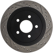 Load image into Gallery viewer, STOPTECH 05-10 FORD MUSTANG SLOTTED &amp; DRILLED LEFT REAR ROTOR, 127.61087L - eliteracefab.com