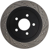 STOPTECH 05-10 FORD MUSTANG SLOTTED & DRILLED LEFT REAR ROTOR, 127.61087L