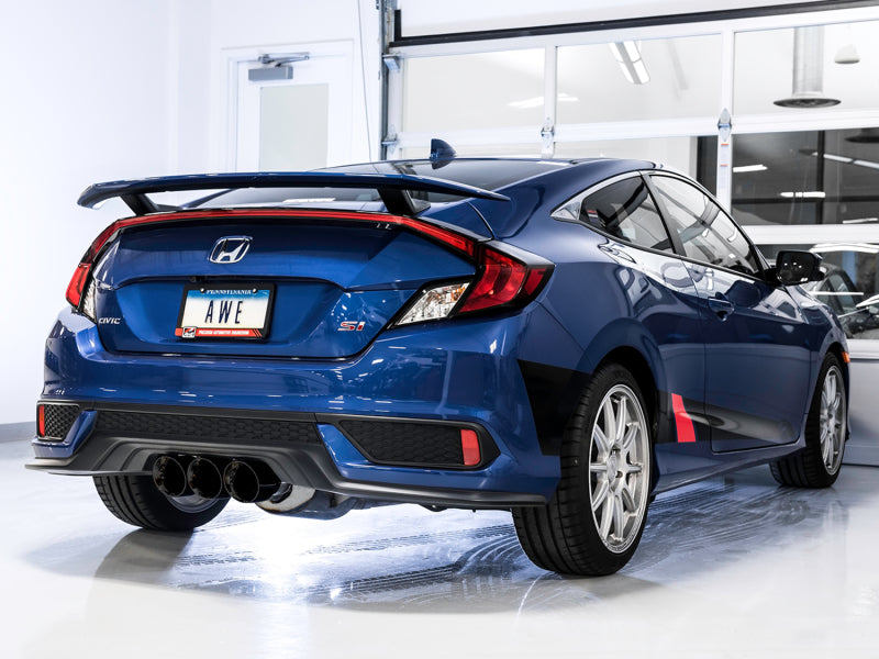 AWE Tuning Honda Civic Si 10th Gen 1.5L Turbo Dual-to-Triple Tip Conversion Kit - Diamond Black Tip AWE Tuning