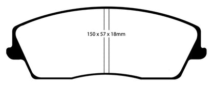 EBC 05-09 Chrysler 300 2.7 Redstuff Front Brake Pads - eliteracefab.com