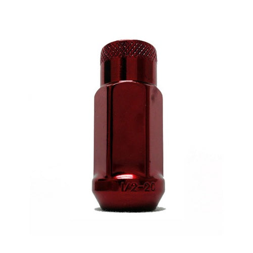 WHEEL MATE MUTEKI SR48 OPEN END LOCKING LUG NUT SET OF 4 – RED 12×1.25 48MM - eliteracefab.com