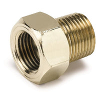 Load image into Gallery viewer, AutoMeter FITTING; ADAPTER; 3/8in. NPT MALE; BRASS; FOR MECH. TEMP. GAUGE - eliteracefab.com