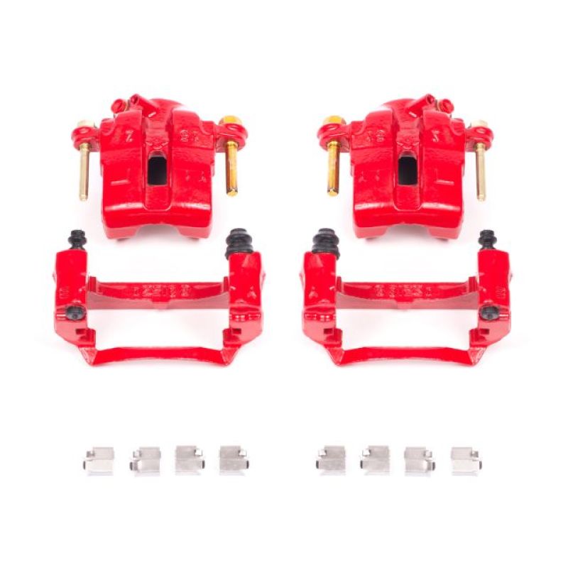 Power Stop 94-97 Mazda Miata Front Red Calipers w/Brackets - Pair - eliteracefab.com