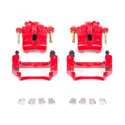 Power Stop 94-97 Mazda Miata Front Red Calipers w/Brackets - Pair - eliteracefab.com