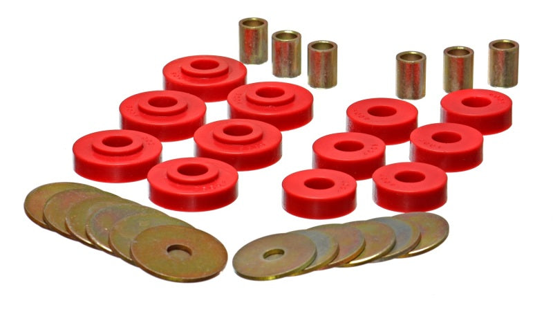 Energy Suspension GM Corvette Red Body Mount Set - eliteracefab.com